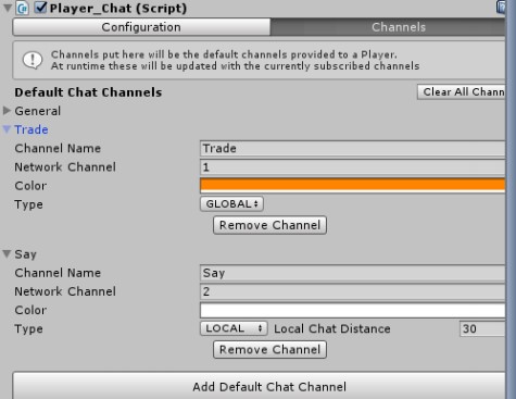 Player Chat Configuration